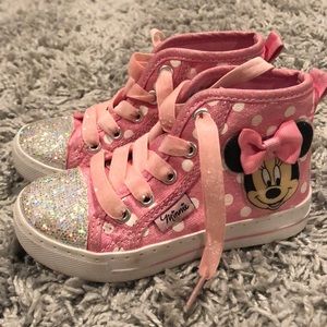 Minnie Mouse High Top Sneakers- Disney- Size 8c